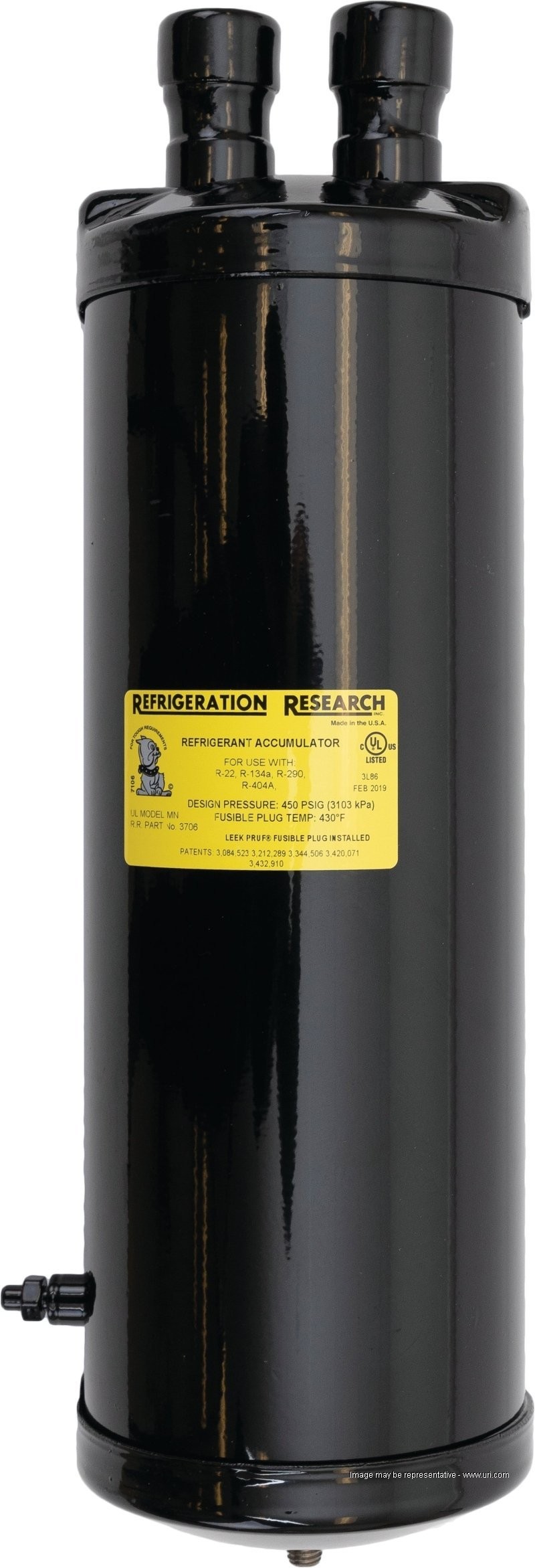Rv Accumulator Tank Appli Parts APSA-3126 34 In Suction Line Accumulator 3 4 Inch For 771354