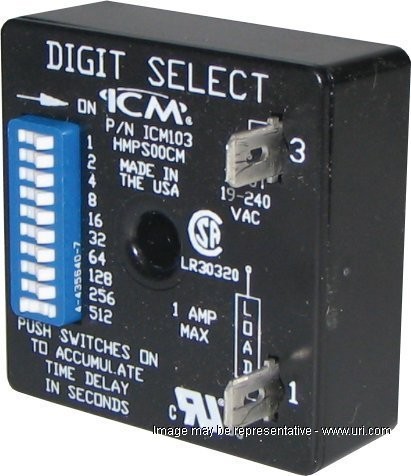 ICM Controls ICM103 ICM103B Delay On Make Timer Relay 18-240 VAC 1-1023 Seconds