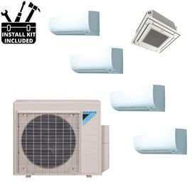 Daikin 36000 BTU Ductless Multi Split 4-Zone Heat Pump 9k+9k+9k+9k Mixed Indoors with Installation Kit product photo