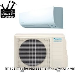 Daikin 12000 BTU Ductless Mini Split Wall Mount Heat Pump 23 SEER 230v with Installation Kit product photo Front View M