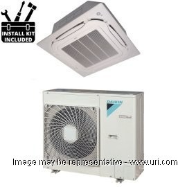 Daikin 36000 BTU Ductless Mini Split Commercial Cassette Cooling Only 17.6 SEER 230v with Installation Kit product photo Front View M