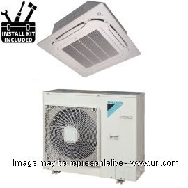 Daikin 30000 BTU Ductless Mini Split Commercial Cassette Heat Pump 17.2 SEER 230v with Installation Kit product photo