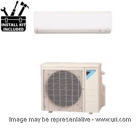 Daikin 12000 BTU Ductless Mini Split Wall Mount Heat Pump High Heat 20 SEER 230v with Installation Kit product photo Front View M