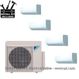 Daikin 36000 BTU Ductless Multi Split 4-Zone Heat Pump 9k+9k+9k+9k Wall Mount with Installation Kit product photo