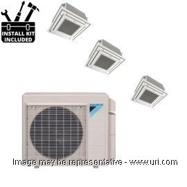 Daikin 48000 BTU Ductless Multi Split 3-Zone Heat Pump 18k+18k+18K Cassette with Installation Kit product photo Front View M