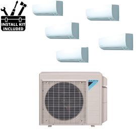 Daikin 48000 BTU Ductless Multi Split 5-Zone Heat Pump 9k+9k+12k+12k+12K Wall Mount with Installation Kit product photo Front View M