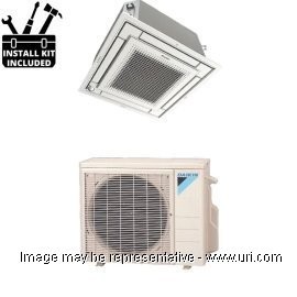 Daikin 9000 BTU Ductless Mini Split Cassette Heat Pump 20.9 SEER 230v with Installation Kit product photo Front View M