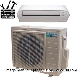 Daikin 9000 BTU Ductless Mini Split Wall Mount Cooling Only 17 SEER 230v with Installation Kit product photo Front View M