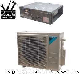 Daikin 18000 BTU Mini Split Ducted Heat Pump High Heat 19.4 SEER 230v with Installation Kit product photo Front View M