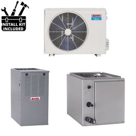 Arcoaire HP Single Phase Split System Multi Stg 2 Ton 30k BTU Coil 80Pct Furnace 060 MBH 15.5 SEER2 product photo Front View M