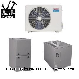 Arcoaire HP Single Phase Split System Multi Stg 1.5 Ton 25k BTU Coil 95Pct Gas Furnace 026 MBH 16 SEER2 product photo Front View M