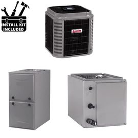 Arcoaire HP Single Phase Split System Deluxe Multi Stg 5 Ton 60k BTU Coil 96Pct Low Nox Gas Furnace 080 MBH 16.5 SEER2 V1 product photo
