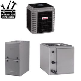 Arcoaire HP Single Phase Split System Deluxe Multi Stg 2 Ton 48k BTU Coil 97Pct Low Nox Gas Furnace 060 MBH 16.5 SEER2 V3 product photo