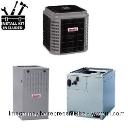 Arcoaire AC Single Phase Split System Deluxe Multi Stg 4 Ton 60k BTU Coil 80Pct Furnace 090 MBH 16.5 SEER2 V1 product photo Front View M