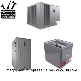 Thermal Zone AC Single Phase Split System TZ Single Stg 2 Ton 24k BTU Coil 95Pct Furnace 70 MBH 15.5 SEER2 product photo Front View M