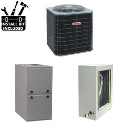 Arcoaire AC Single Phase Split System Economy Single Stg 4 Ton 60k BTU Coil 92Pct Gas Furnace 080 MBH 14.5 SEER2 V4 product photo