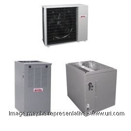 Arcoaire AC Single Phase Split System Deluxe Single Stg 2 Ton 36k BTU Coil 80Pct Furnace 070 MBH 15 SEER2 product photo