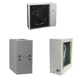 Arcoaire AC Single Phase Split System Deluxe Single Stg 2 Ton 24k BTU Coil 96Pct Furnace 080 MBH 15 SEER2 V6 product photo