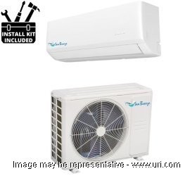 SeaBreeze 36000 BTU Ductless Mini Split Wall Mount Heat Pump 18 SEER 230V with Installtion Kit product photo Front View M