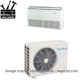 SeaBreeze 24000 BTU Ductless Mini Split Floor/Ceiling Heat Pump 20 SEER 230V with Installtion Kit product photo Front View M