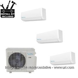 Sea Breeze 36000 BTU Ductless Mutli Split 3-Zone Heat Pump 12k+12k+12k Wall Mount with Installation Kit product photo Front View M