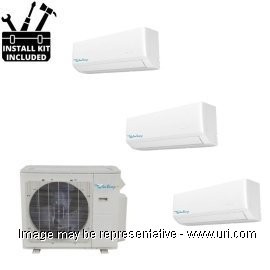 Sea Breeze 36000 BTU Ductless Mutli Split 3-Zone Heat Pump 9k+9k+12k Wall Mount with Installation Kit product photo