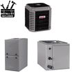 Arcoaire HP Single Phase Split System Deluxe Multi Stg 2 Ton 42k BTU Coil 97Pct Furnace 080 MBH 16.5 SEER2 product photo
